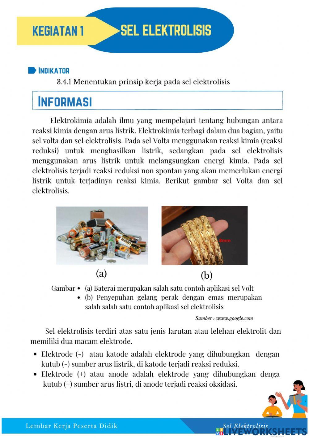 Kegiatan 1 Sel Elektrolisis