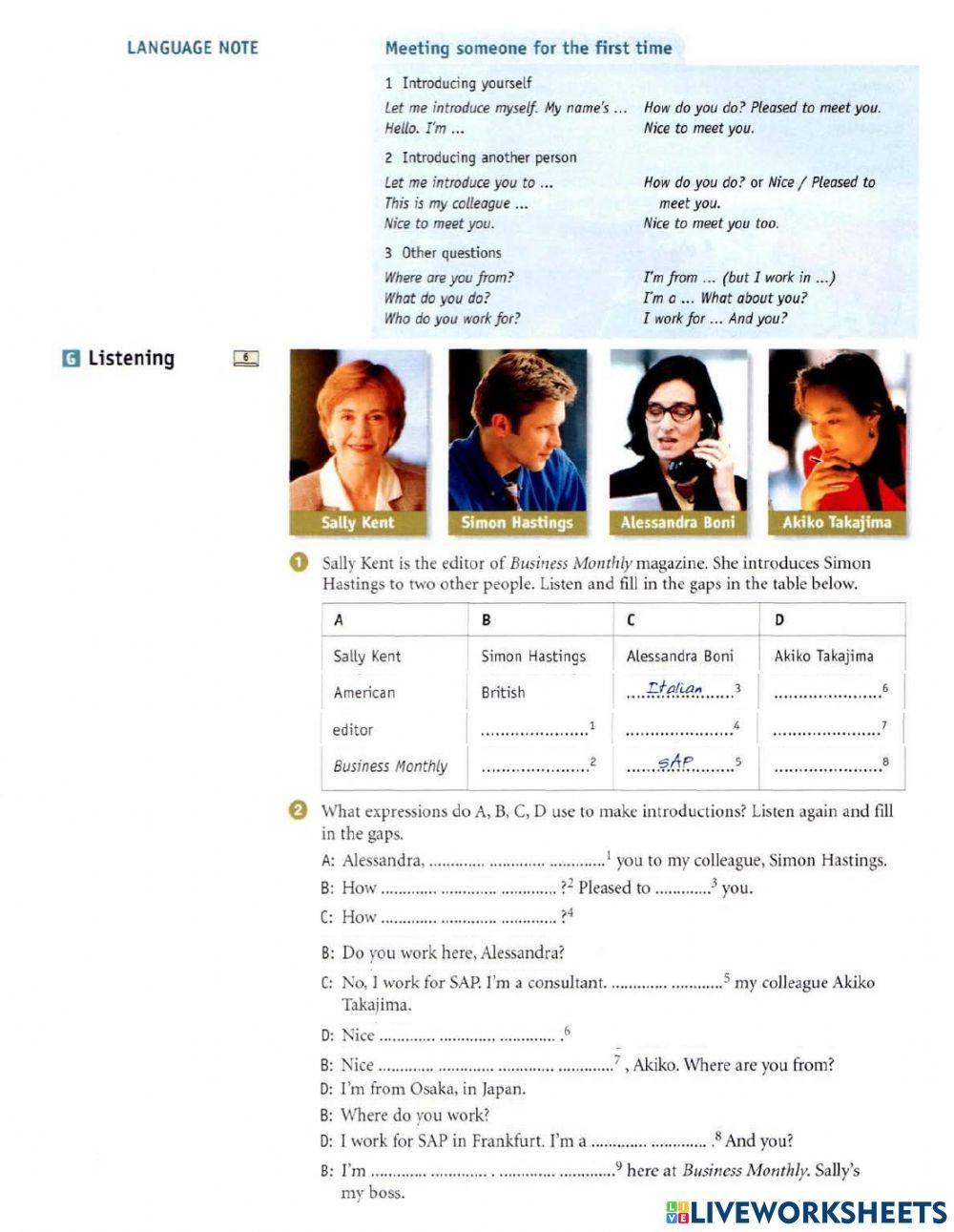 UNIT 1. You and your Company