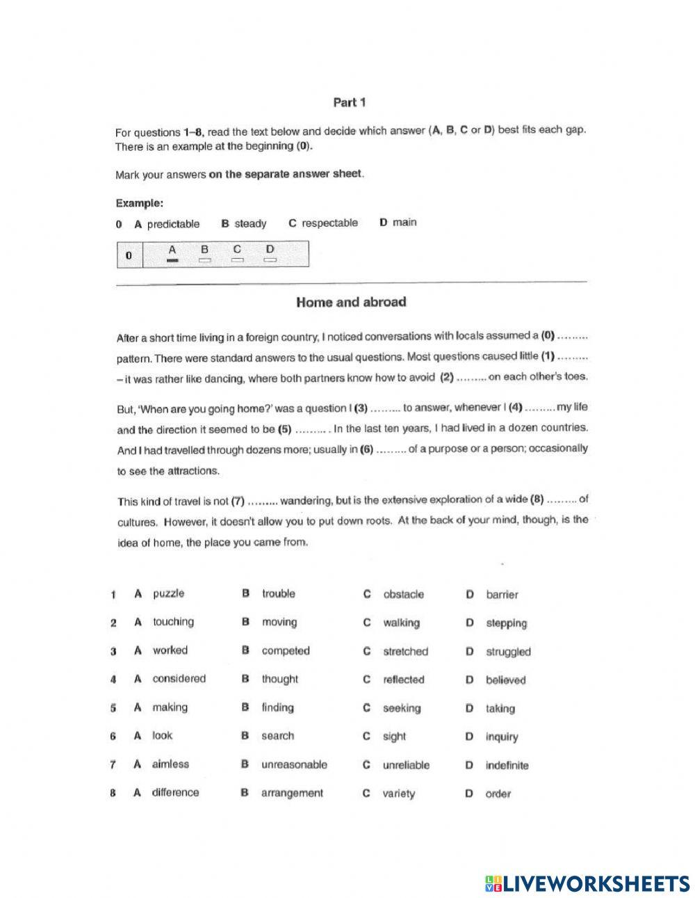 FCE Final written exam 2022 Part 2