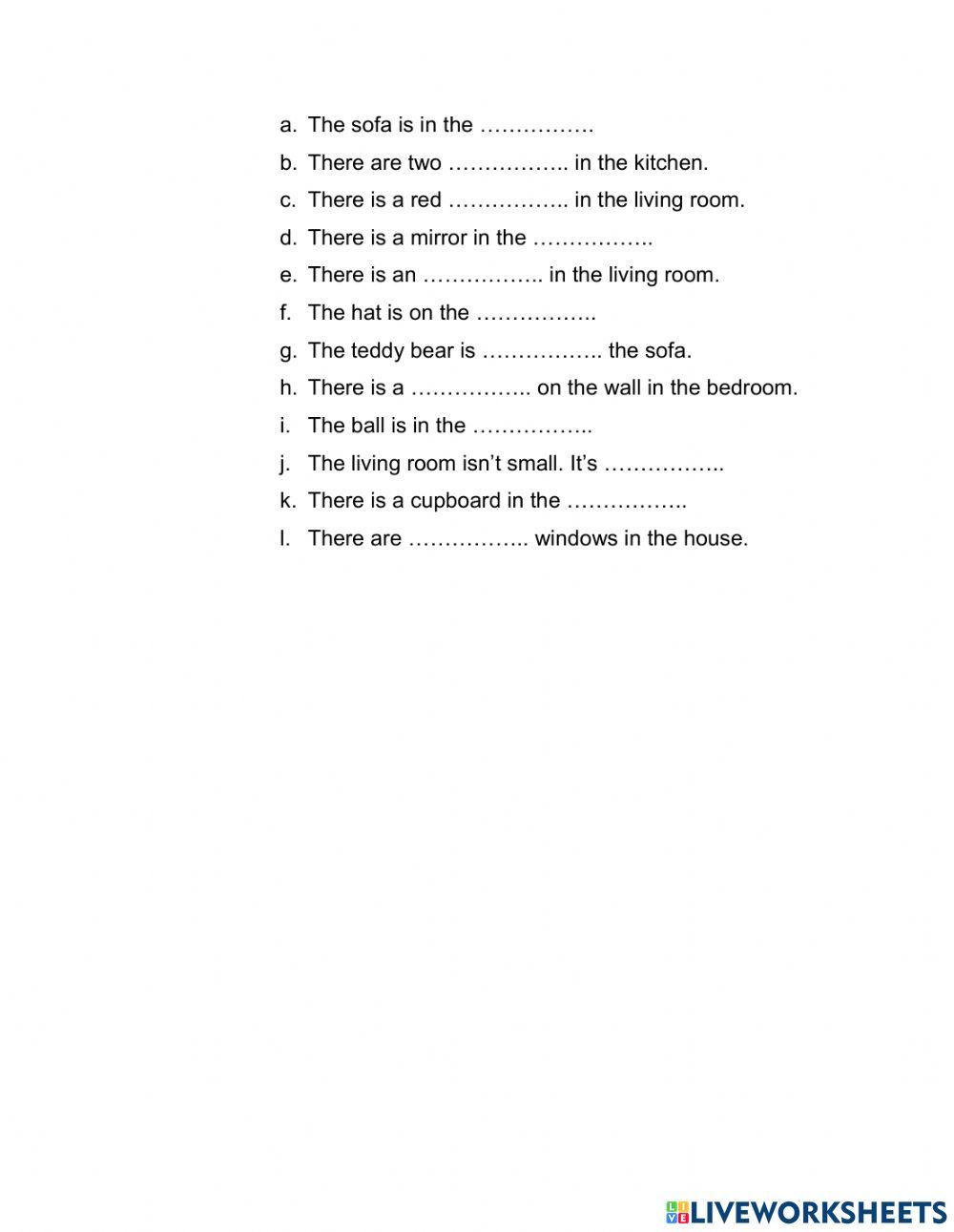 PS3.Unit 5 there are five rooms in my house