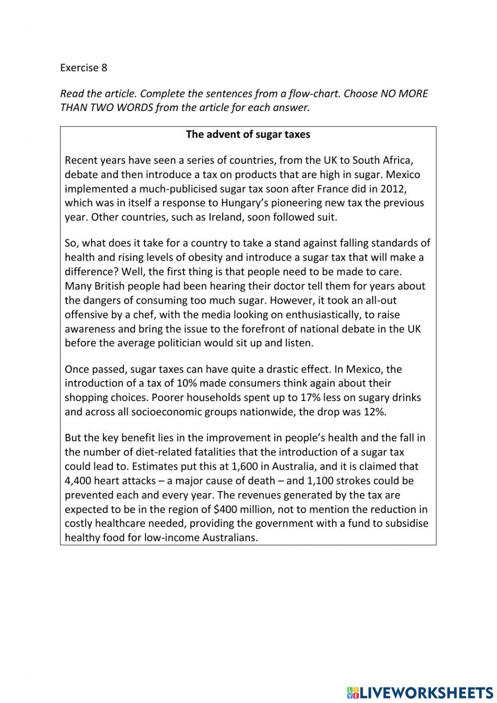 IE3, Unit 2, Reading, Exercise 8