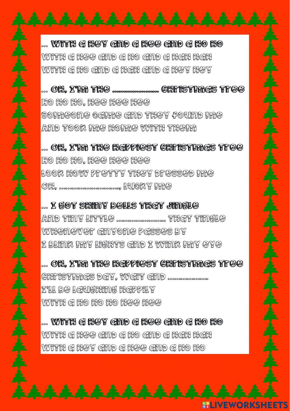 I'm the happiest christmas tree song