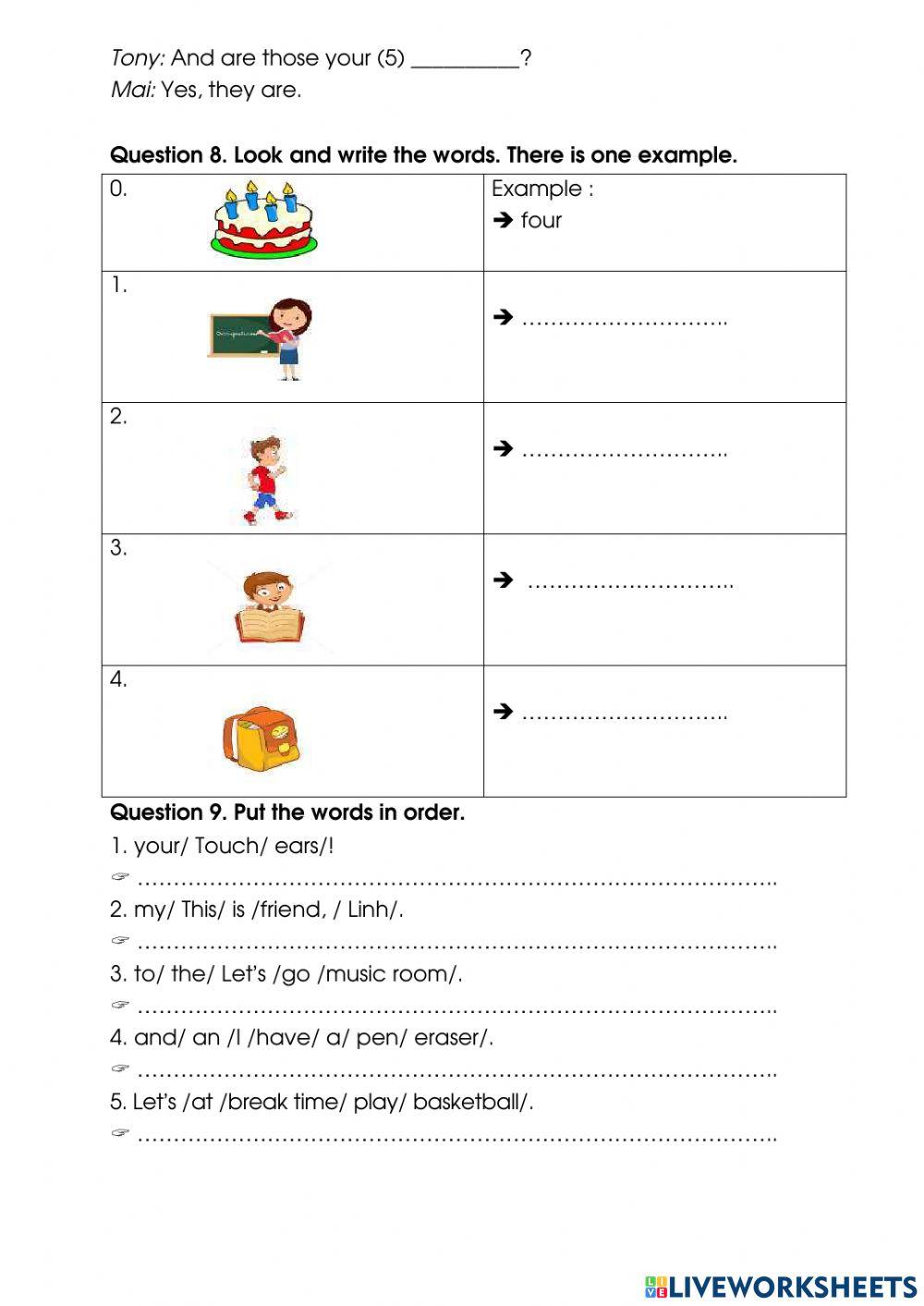 Tiếng anh lớp 3 - đề 4