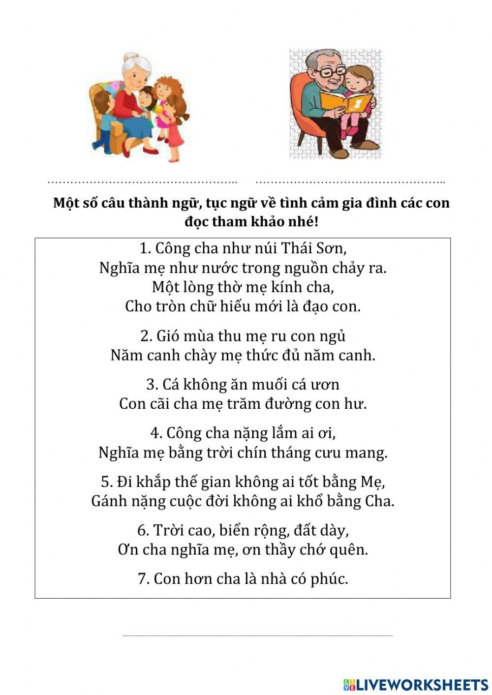 Phiếu Bài Tập Tiếng Việt - Tuần 16