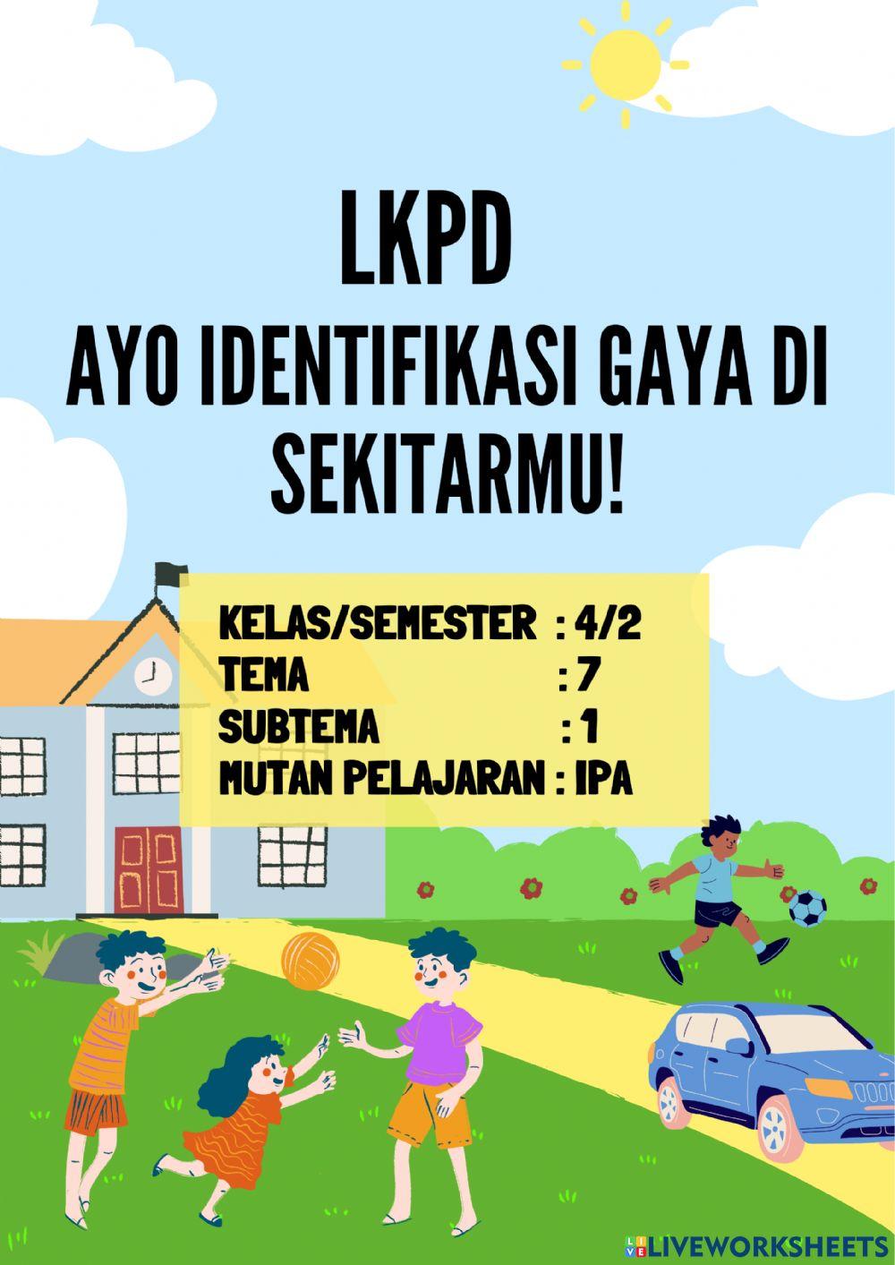 Lkpd Materi Gaya Kelas 4 Tema 7