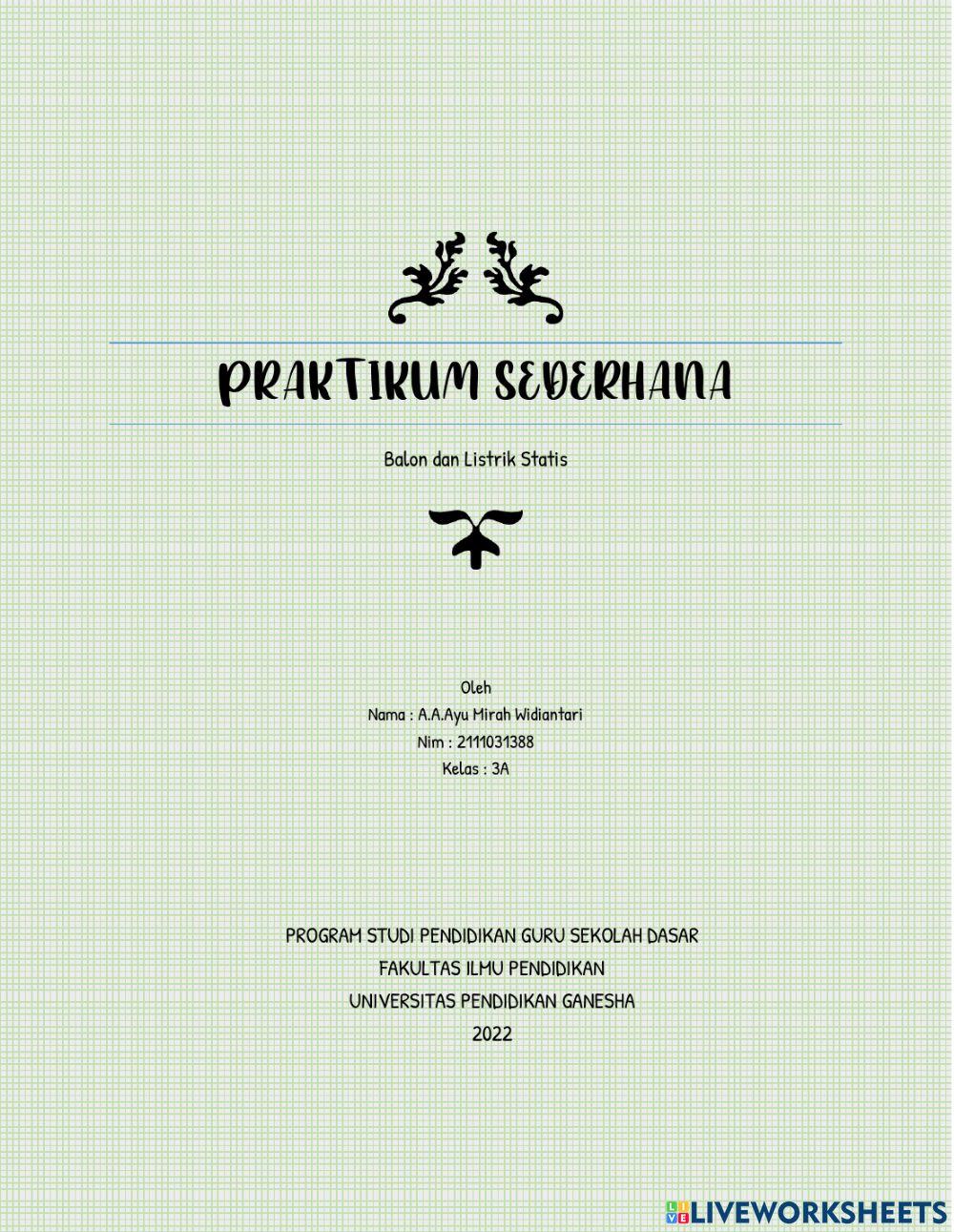 Praktikum Sederhana Balon dan Listrik Statis