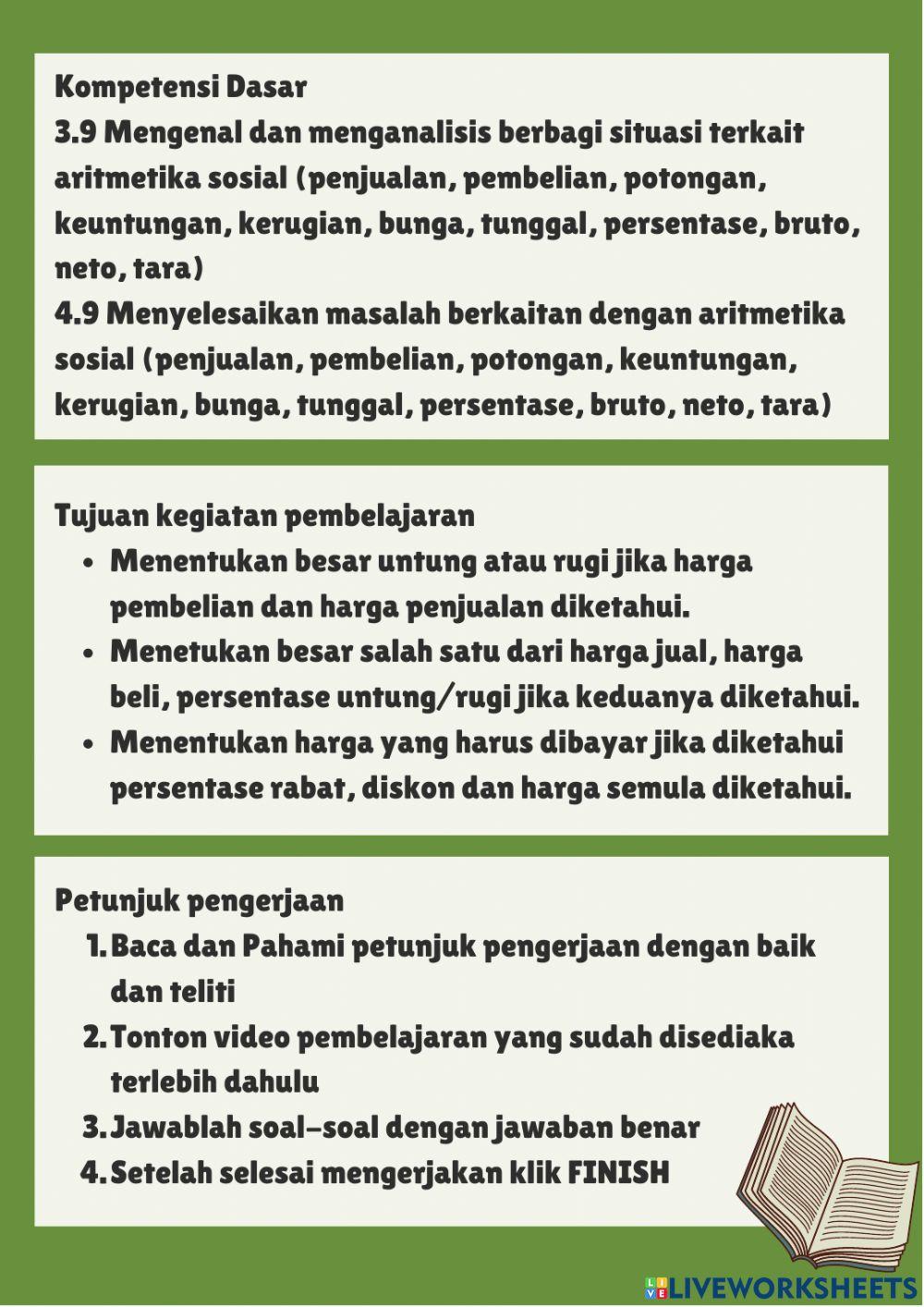 Aritmatika Sosial Kelas 7