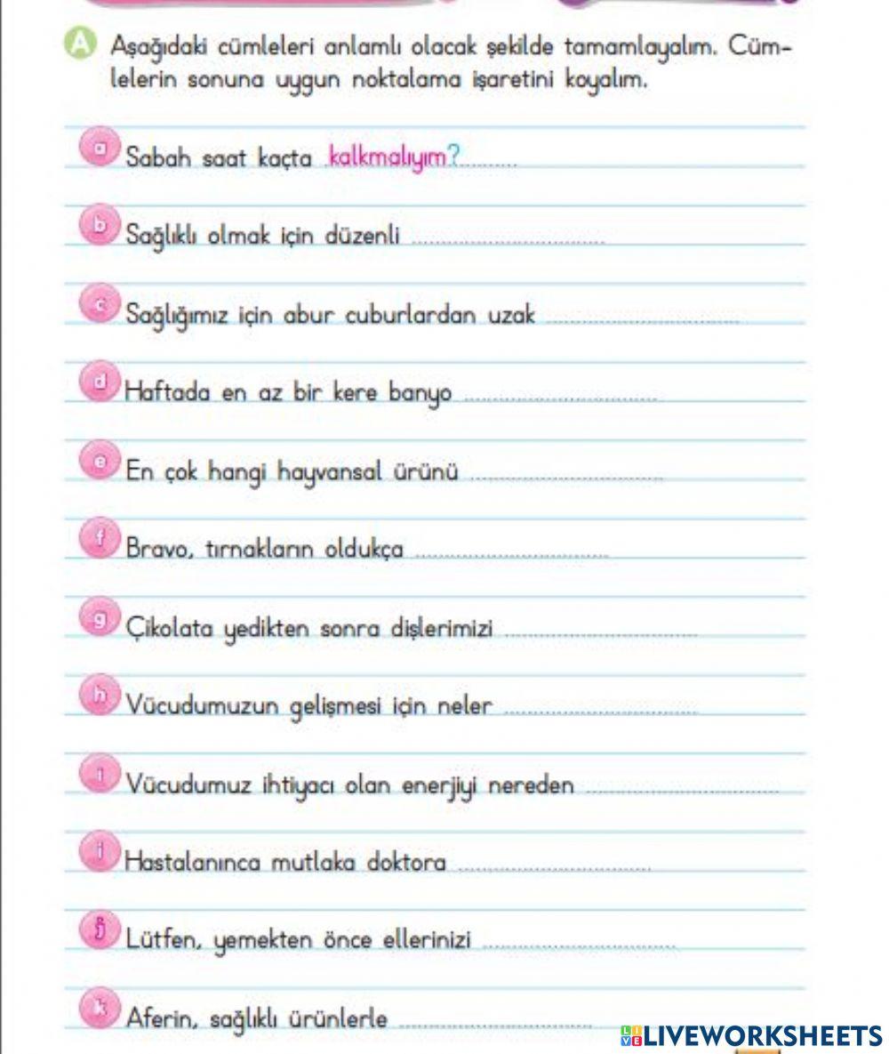 Cümle Tamamlayalım