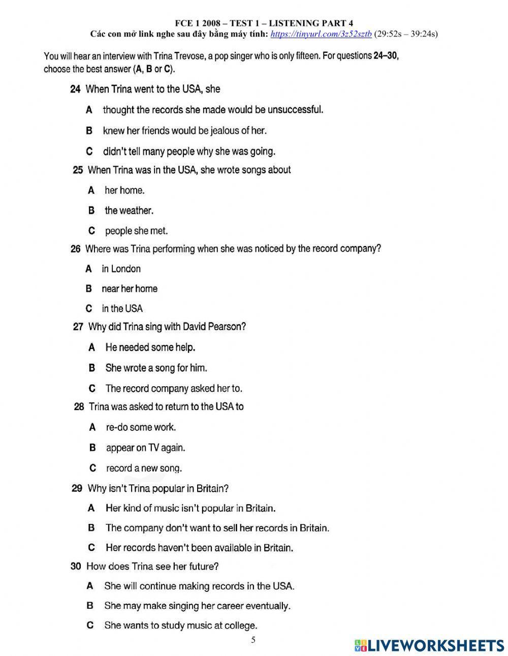 Foreign teacher-S8-Week 19-FCE Practice
