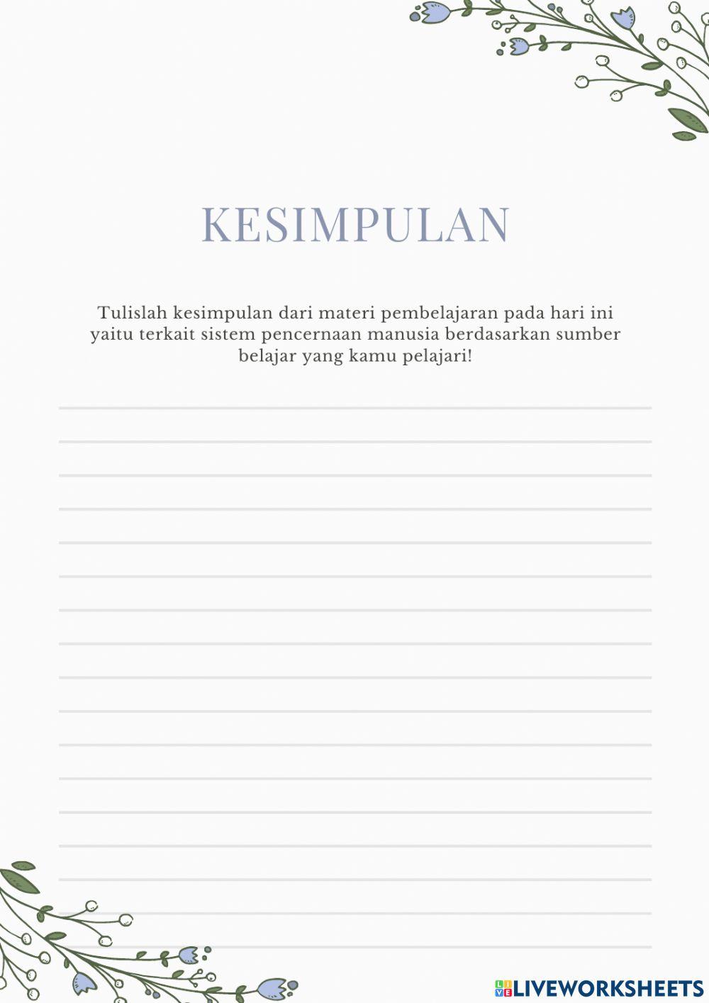 E-lkpd sistem pencernaan manusia