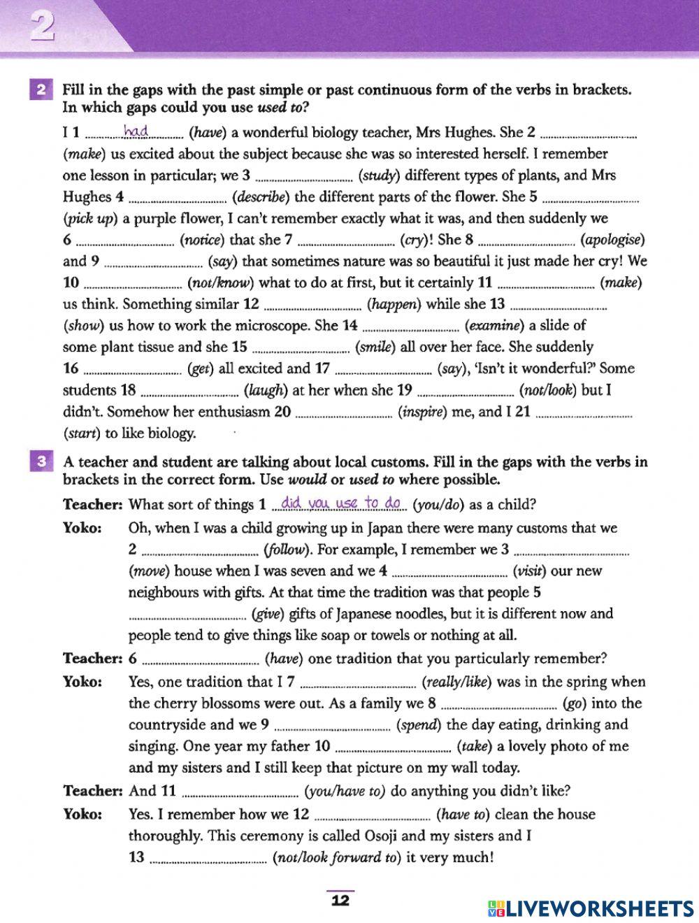 Gfielts - Past Tense 1