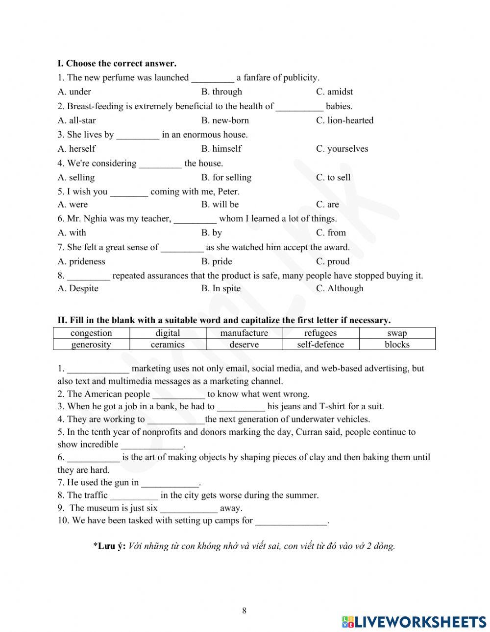 Viet teacher-S8-Week 19-FCE Practice