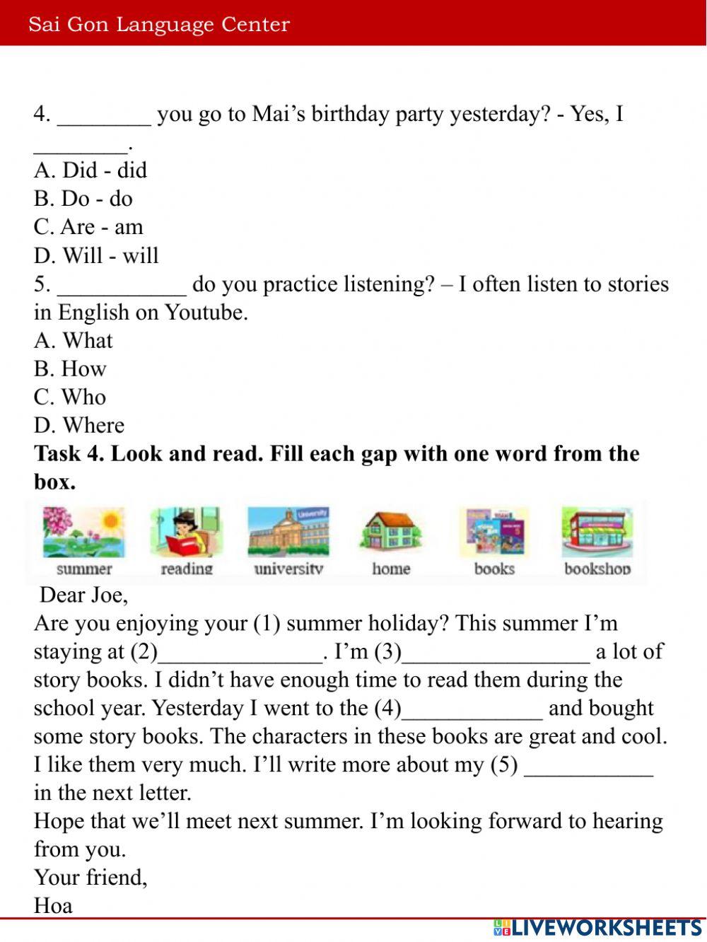 Test 2 English 5