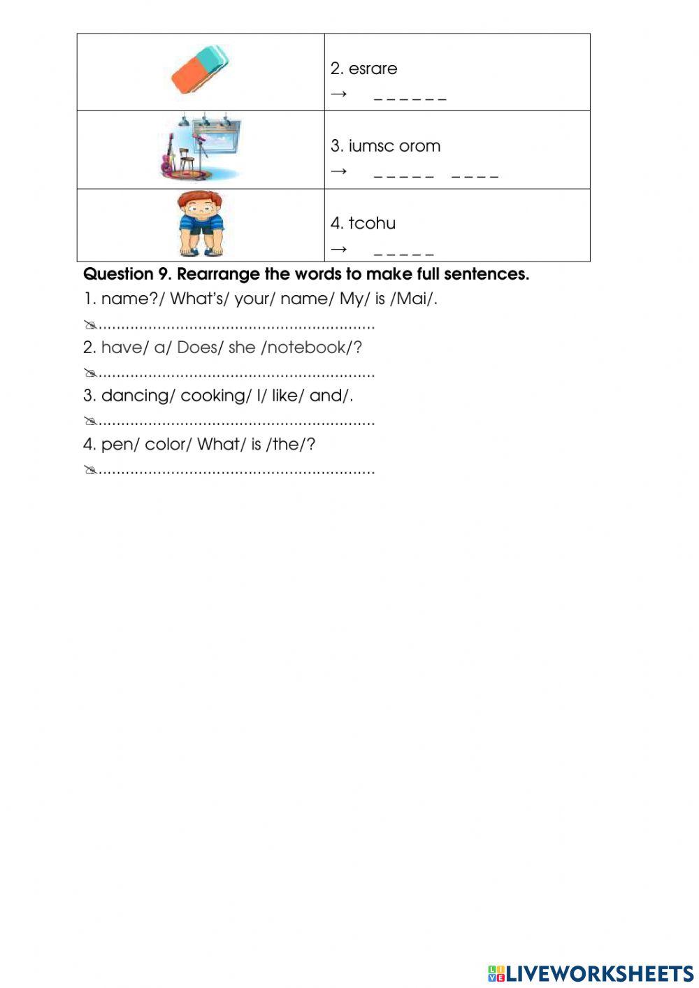 Tiếng anh lớp 3 - đề 5