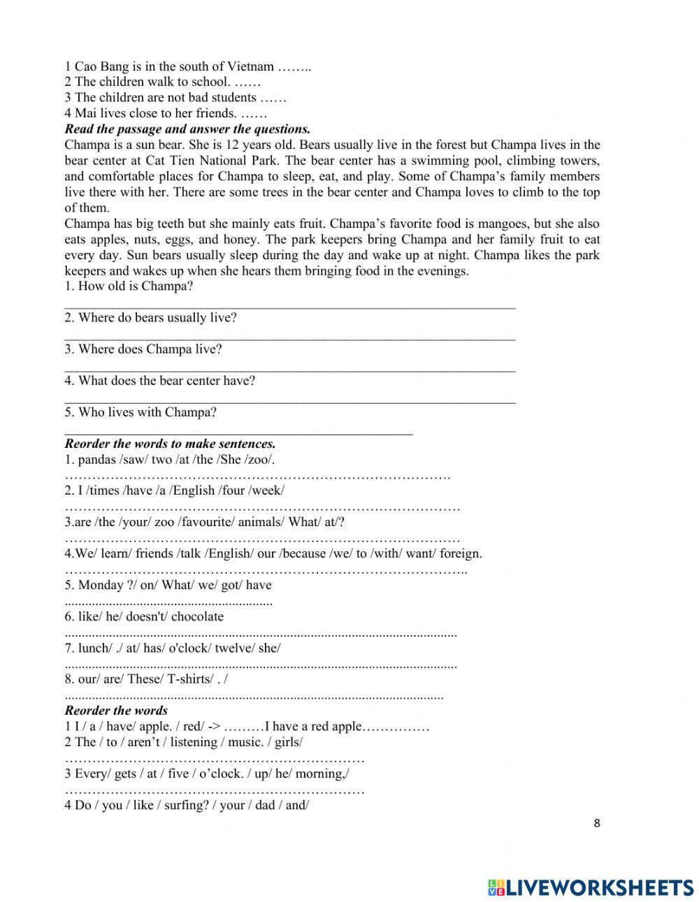 Review 1- 2 end of the 1st term