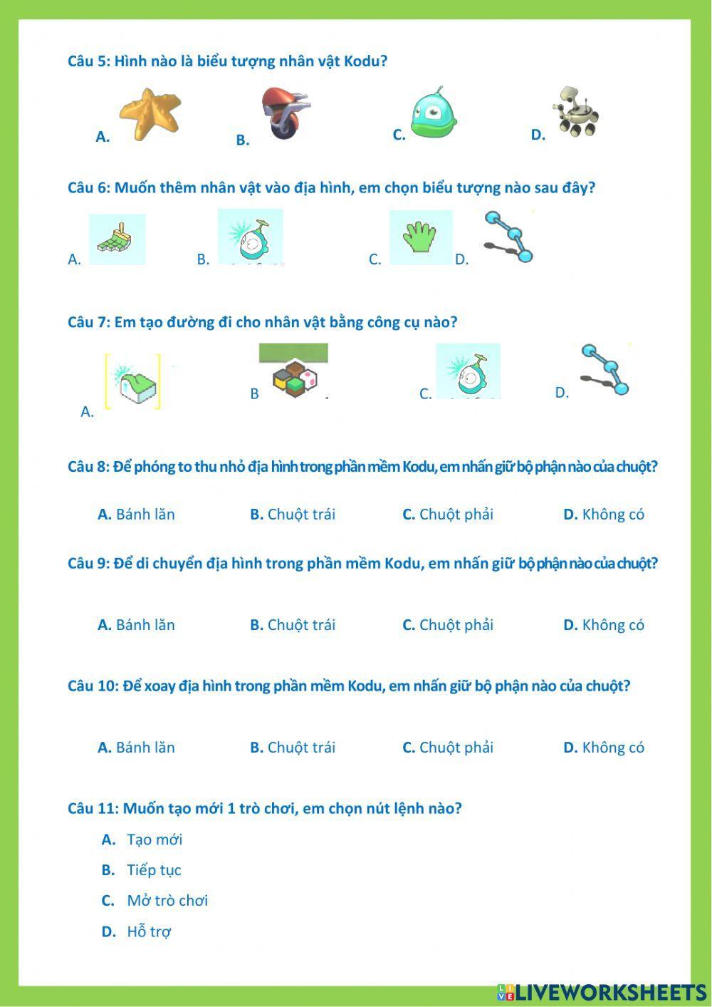 Đề cương ôn tập cuối kỳ I môn tin lớp 2