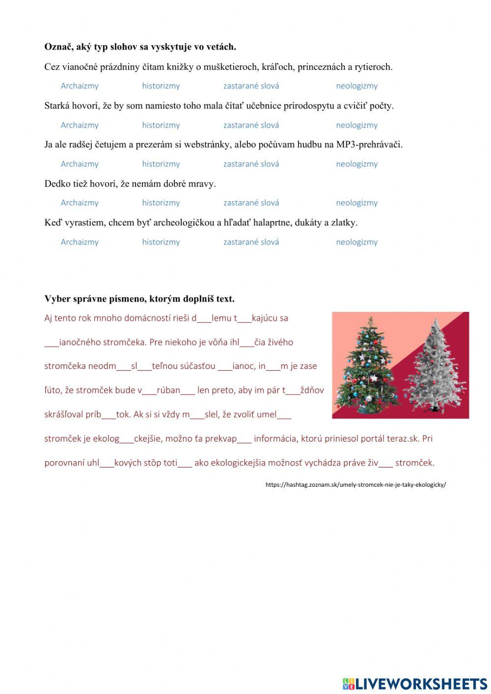 Vianočné opakovanie pre 7. ročník