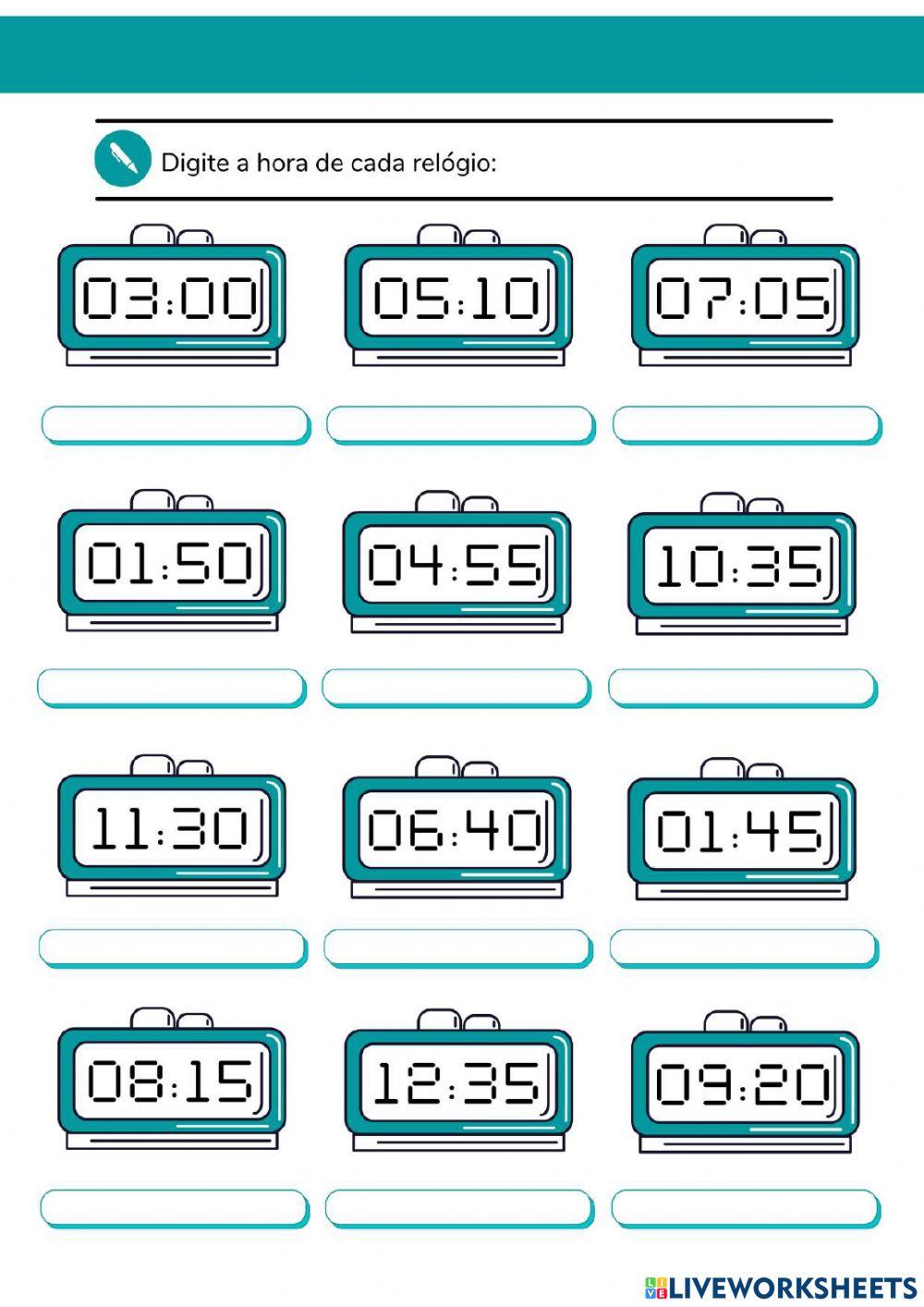 Hora, formas, legenda