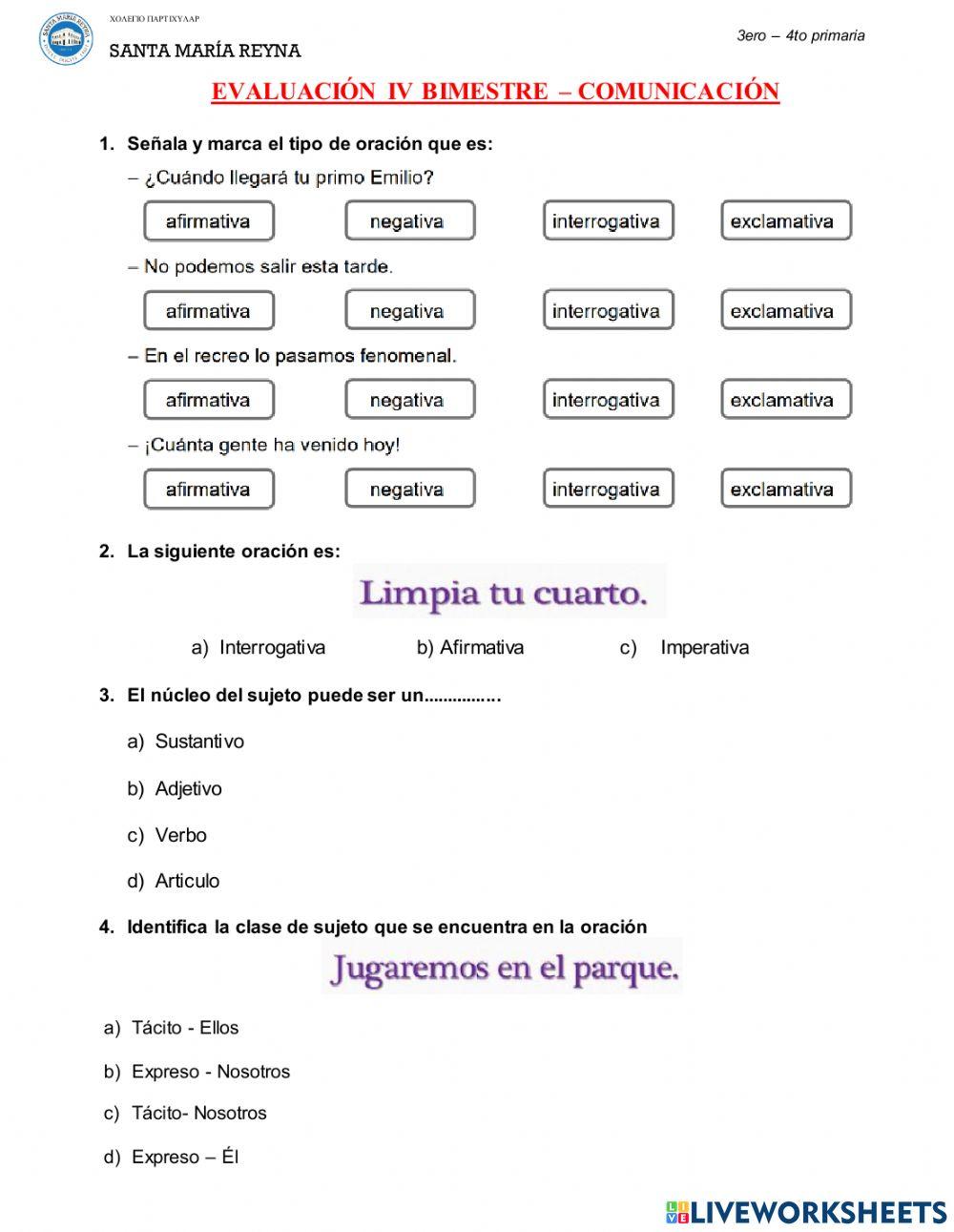Evaluación Comunicación