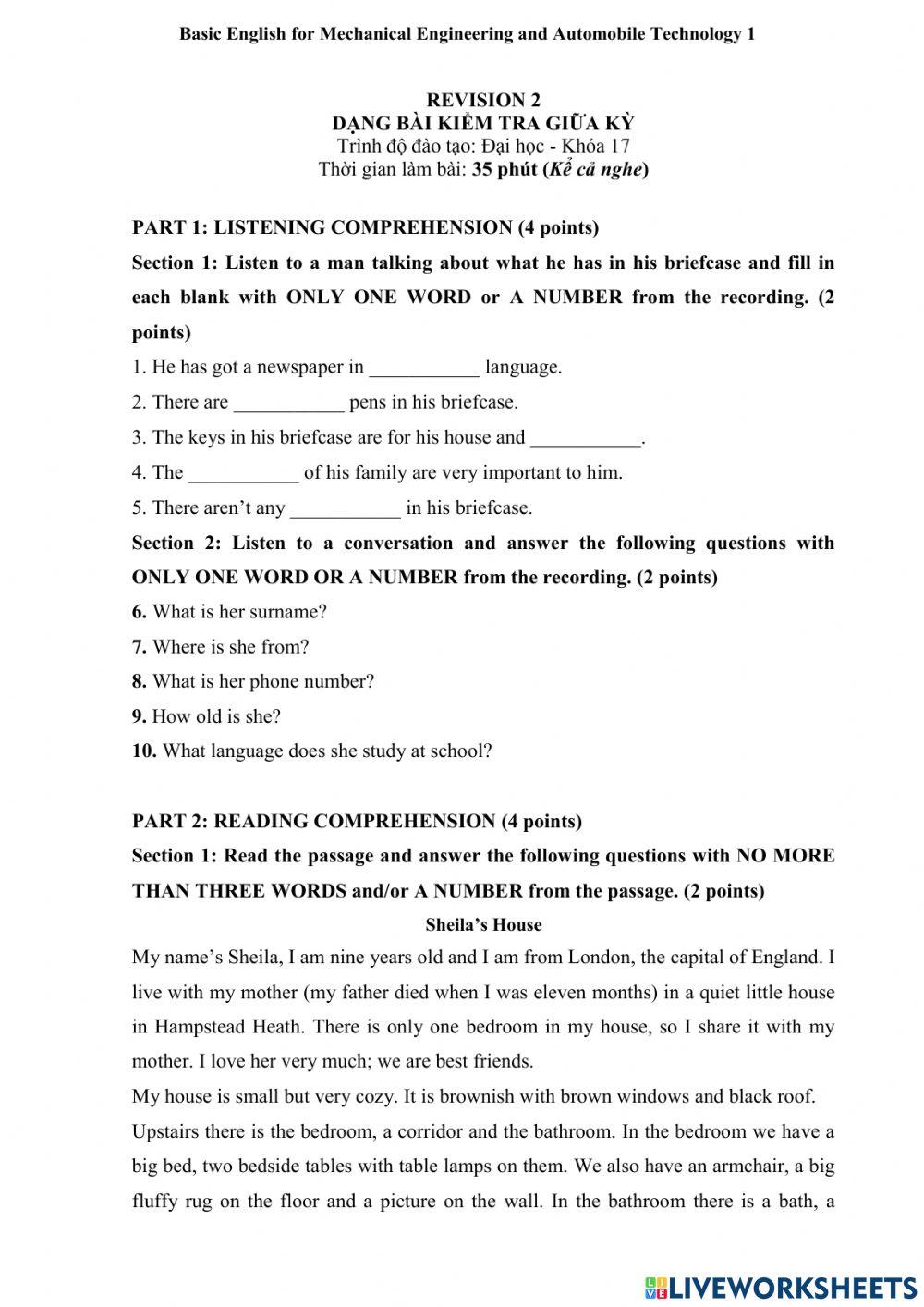 Revision 2 - Midterm - EAT