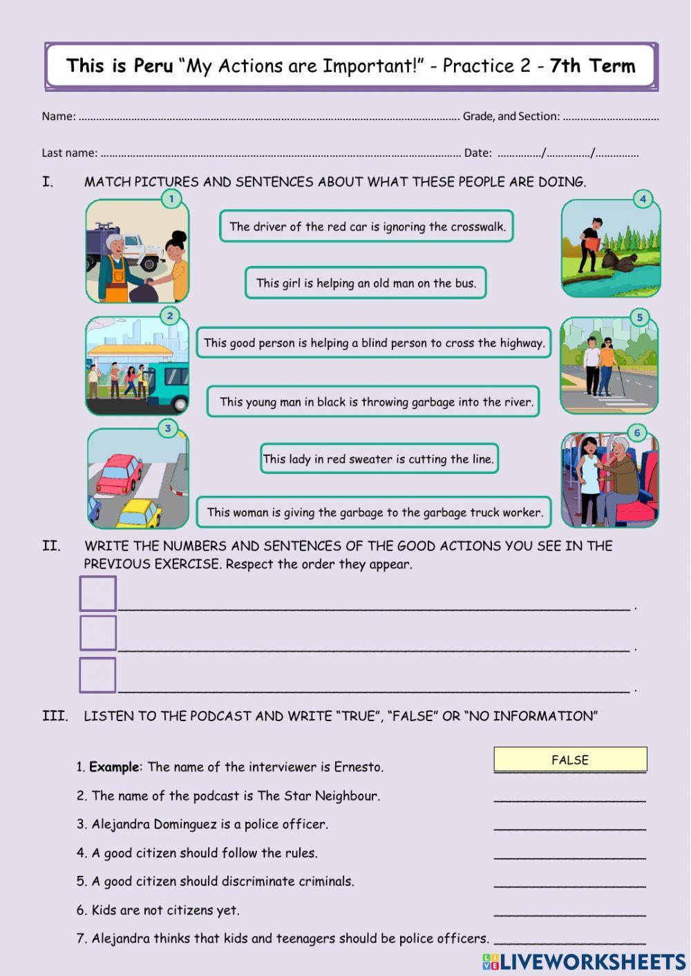 This is Peru. - My Actions are Important!