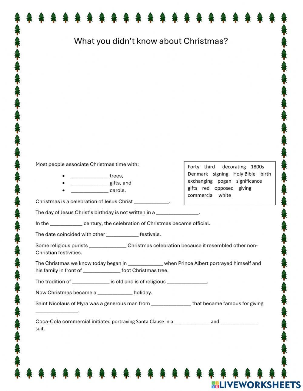 What you didn't know about Christmas?