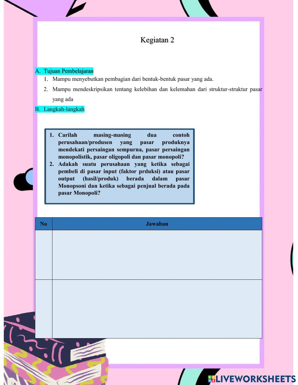 LKPD Pasar Dalam Perekonomian