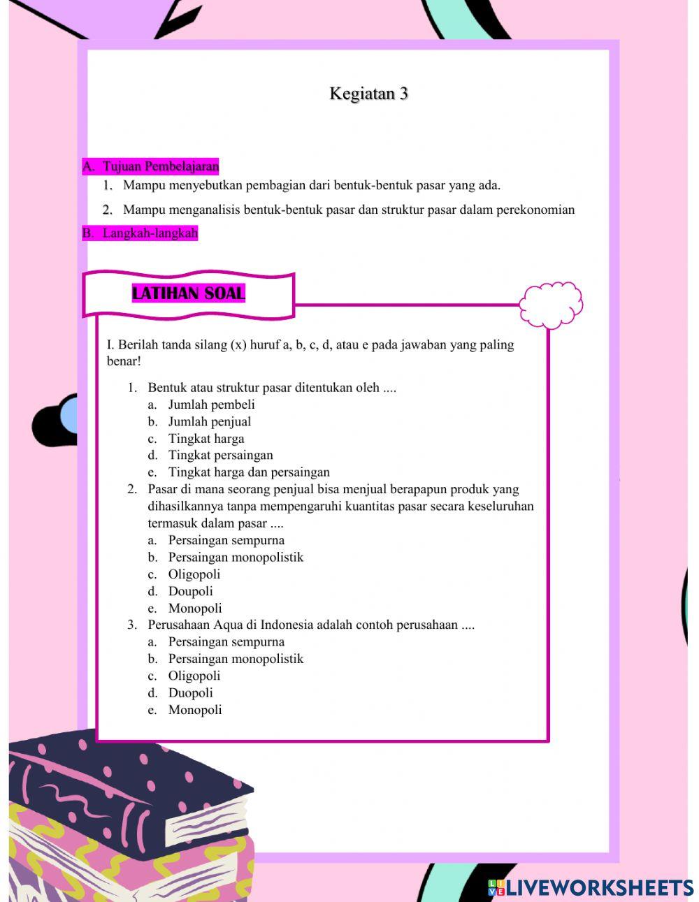 LKPD Pasar Dalam Perekonomian