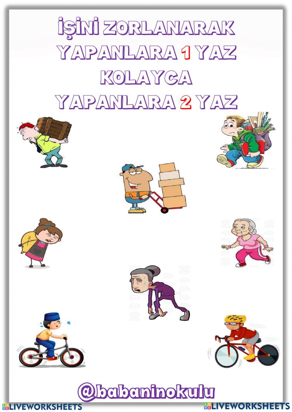 KOLAY - ZOR KOLAY - ZOR