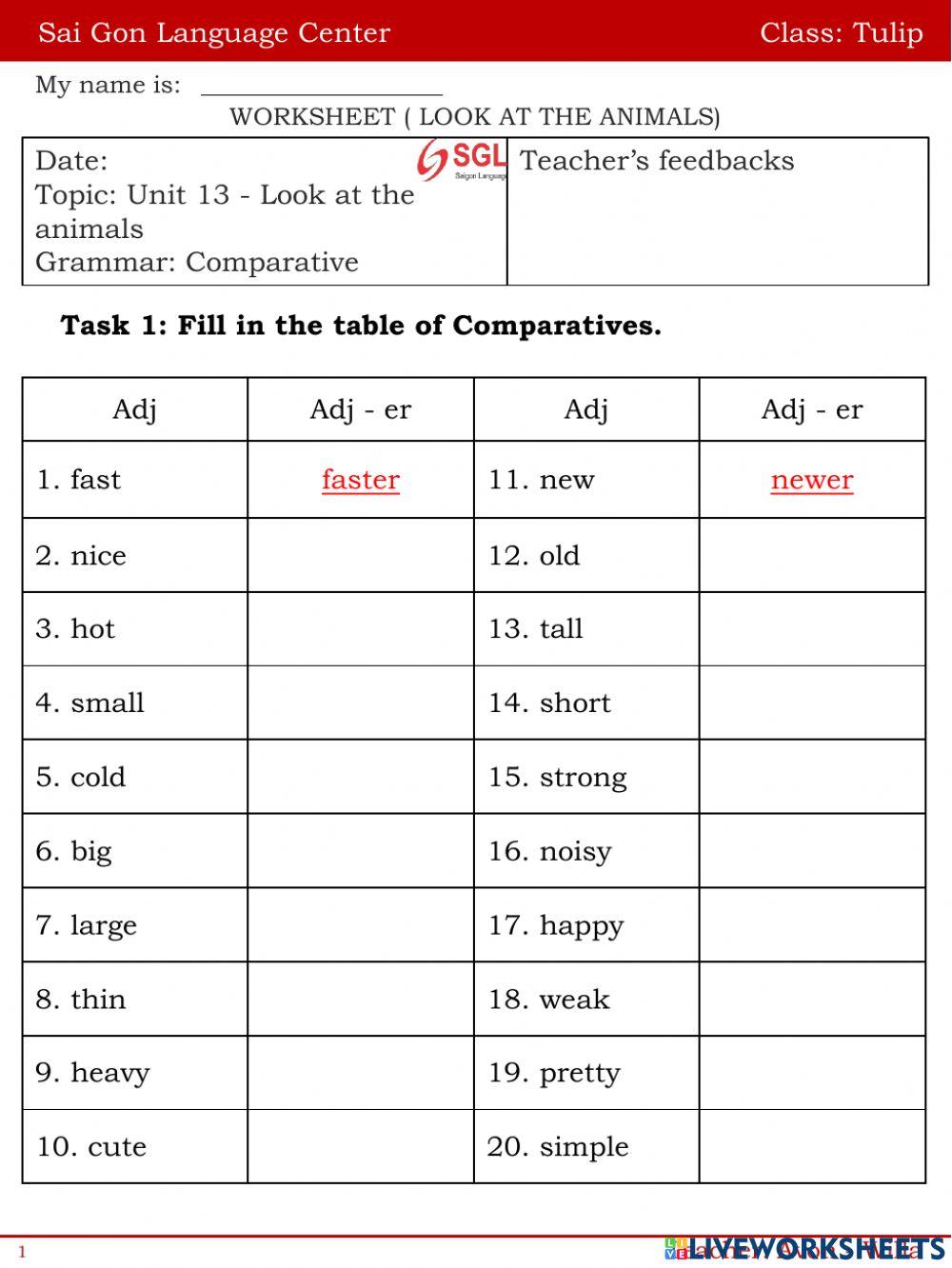 Look at the animals!