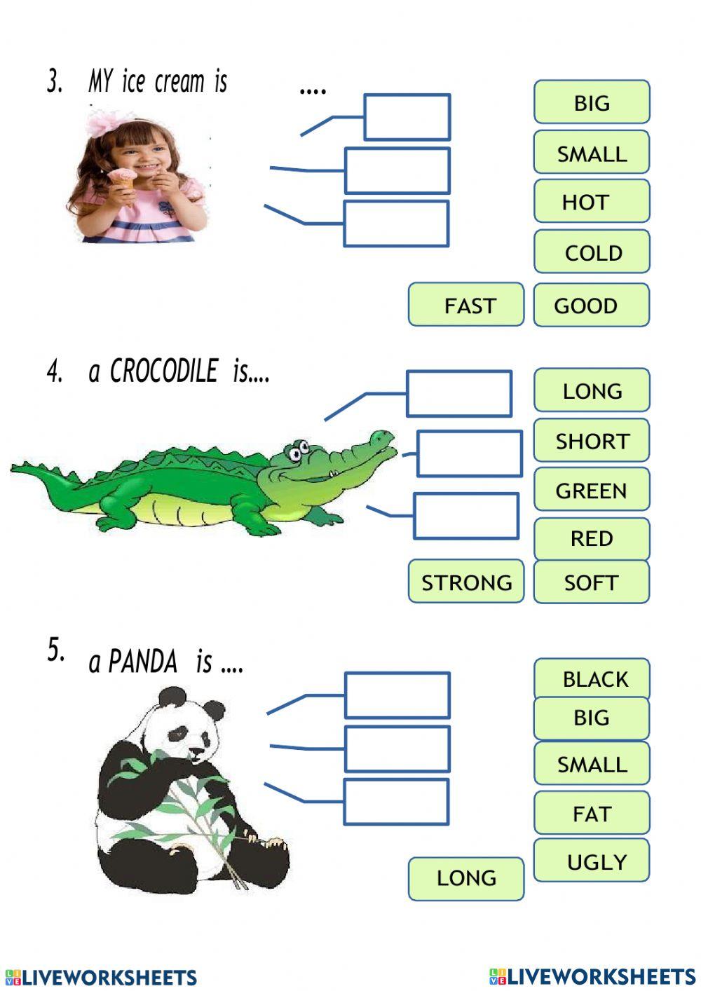 Descriptive adjectives