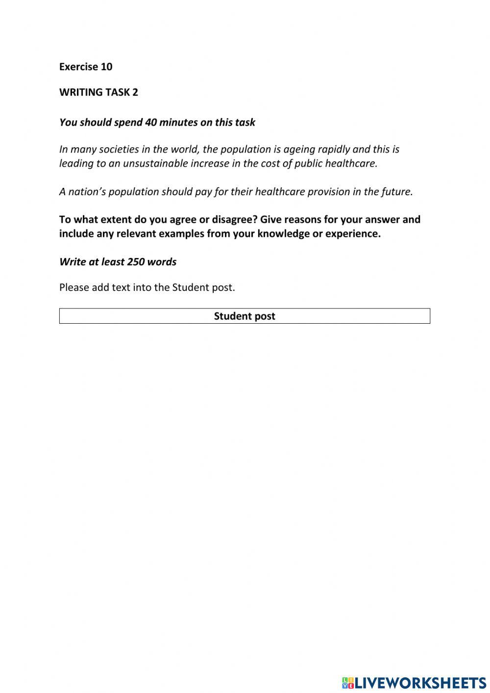 IE3, Unit 2, Writing, Exercise 10