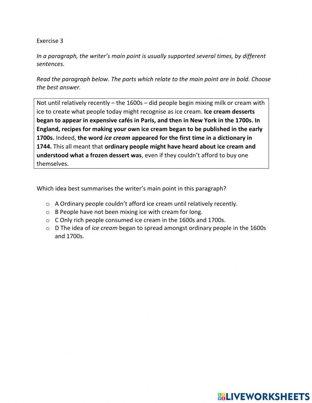 IE2, Unit 2, Reading, Exercise 3