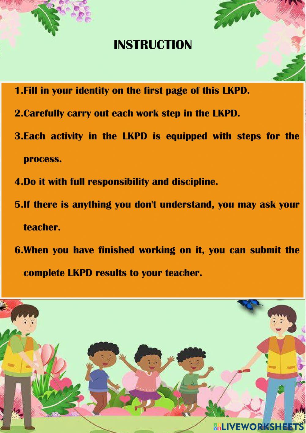 Student English Worksheet