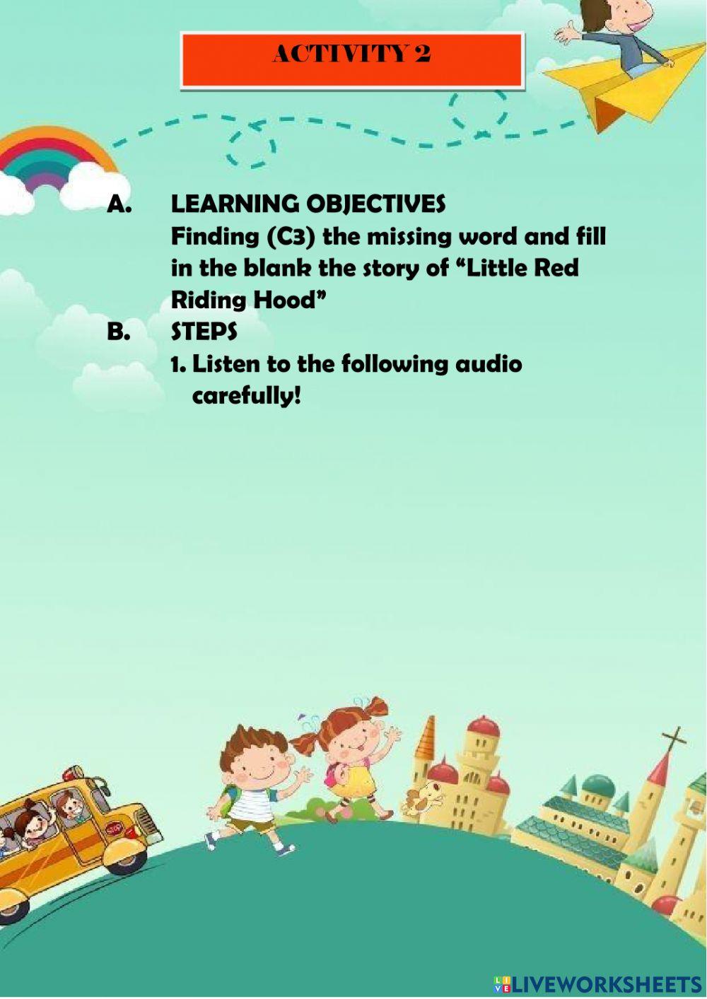 Student English Worksheet