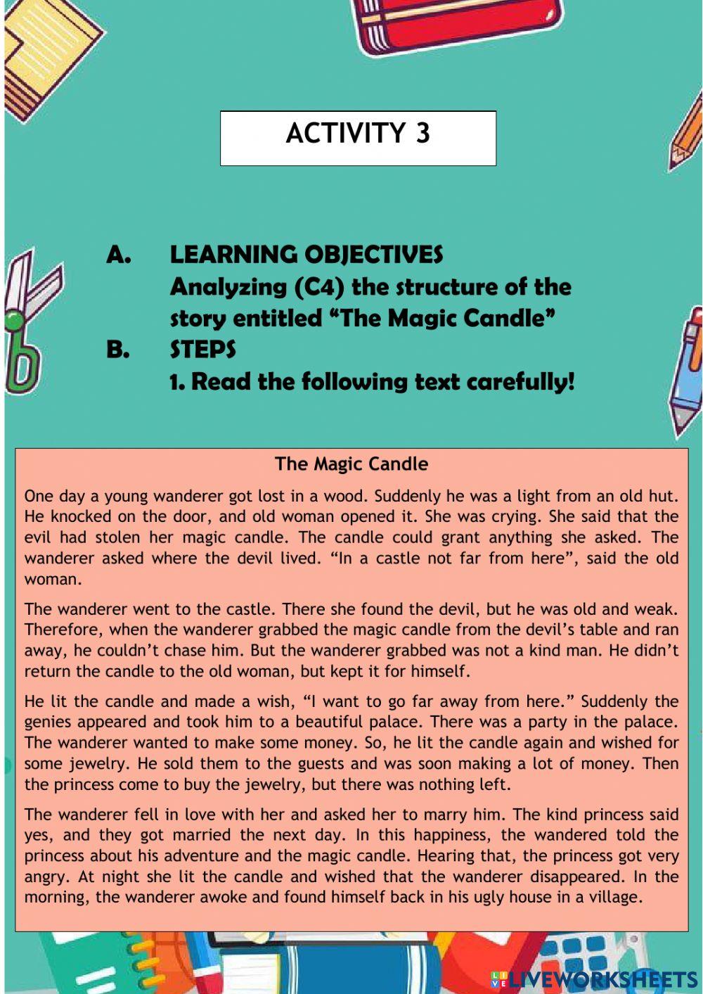 Student English Worksheet