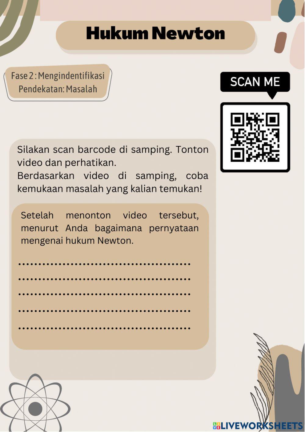 Worksheet LKPD Hukum Newton Pertemuan 1