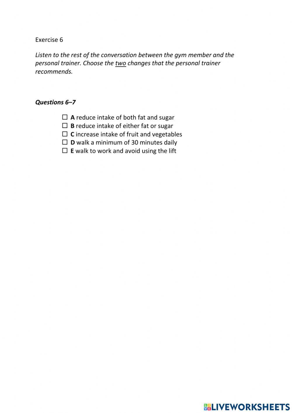 IE3, Unit 2, Listening, Exercise 6