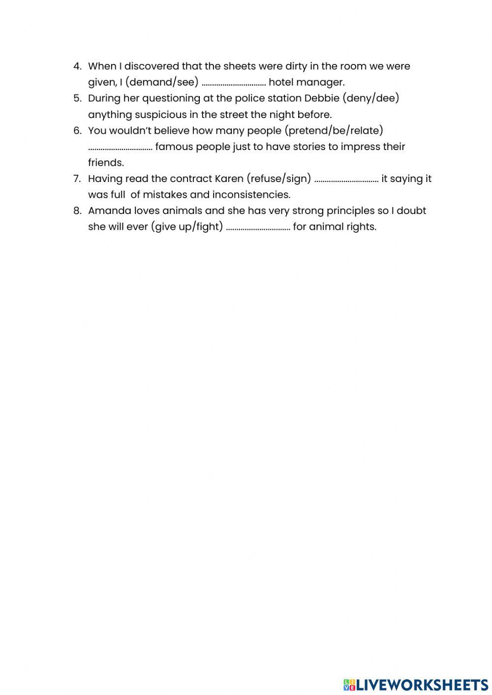 C1 Advanced: Gerund or Infinitive?