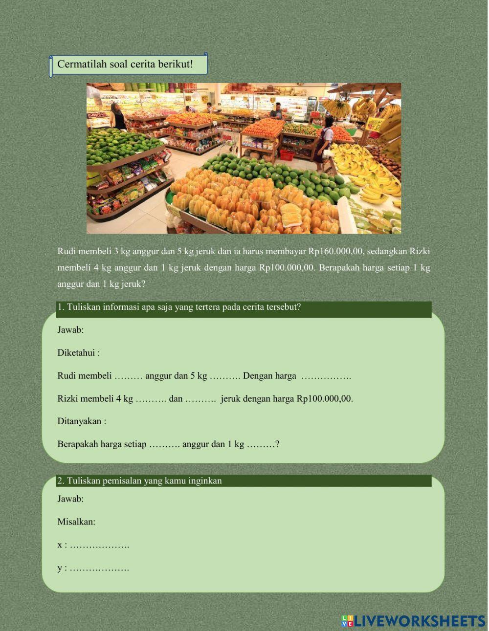 SPLDV Metode Subtitusi