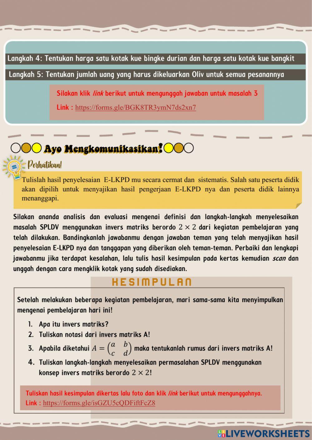 Invers matriks berordo 2 x 2