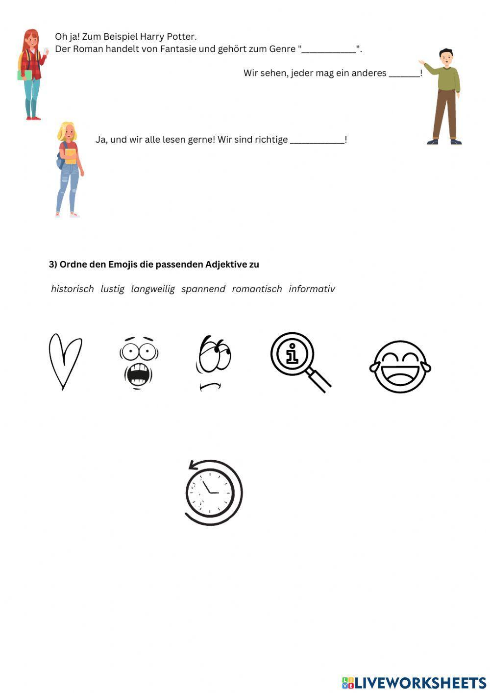 Dialog zum Thema: -Was liest du gern?-