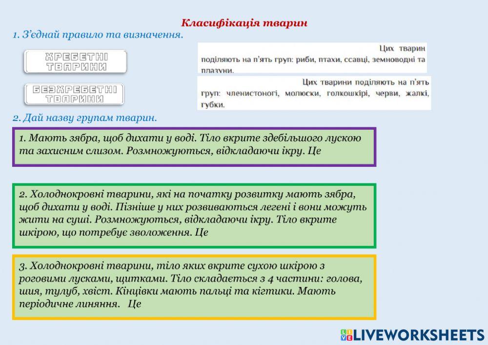 Класифікація тварин