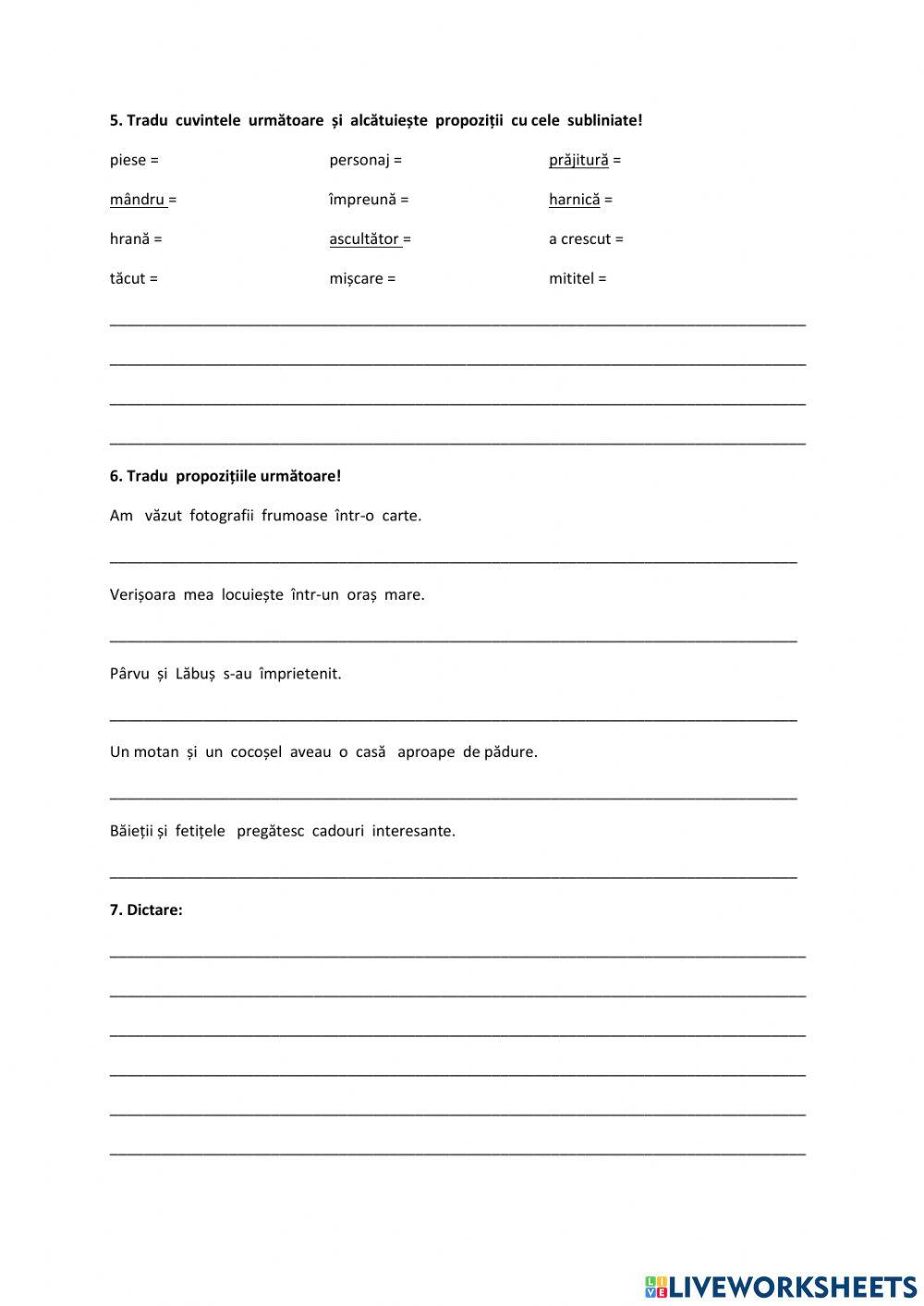 Test de evaluare:î,ă,â