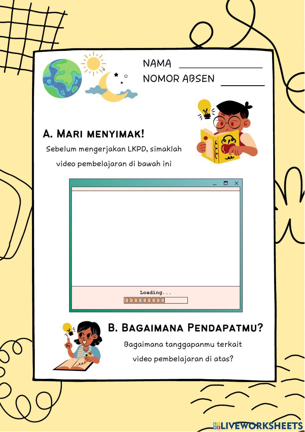 LKPD Rotasi dan Revolusi Bumi