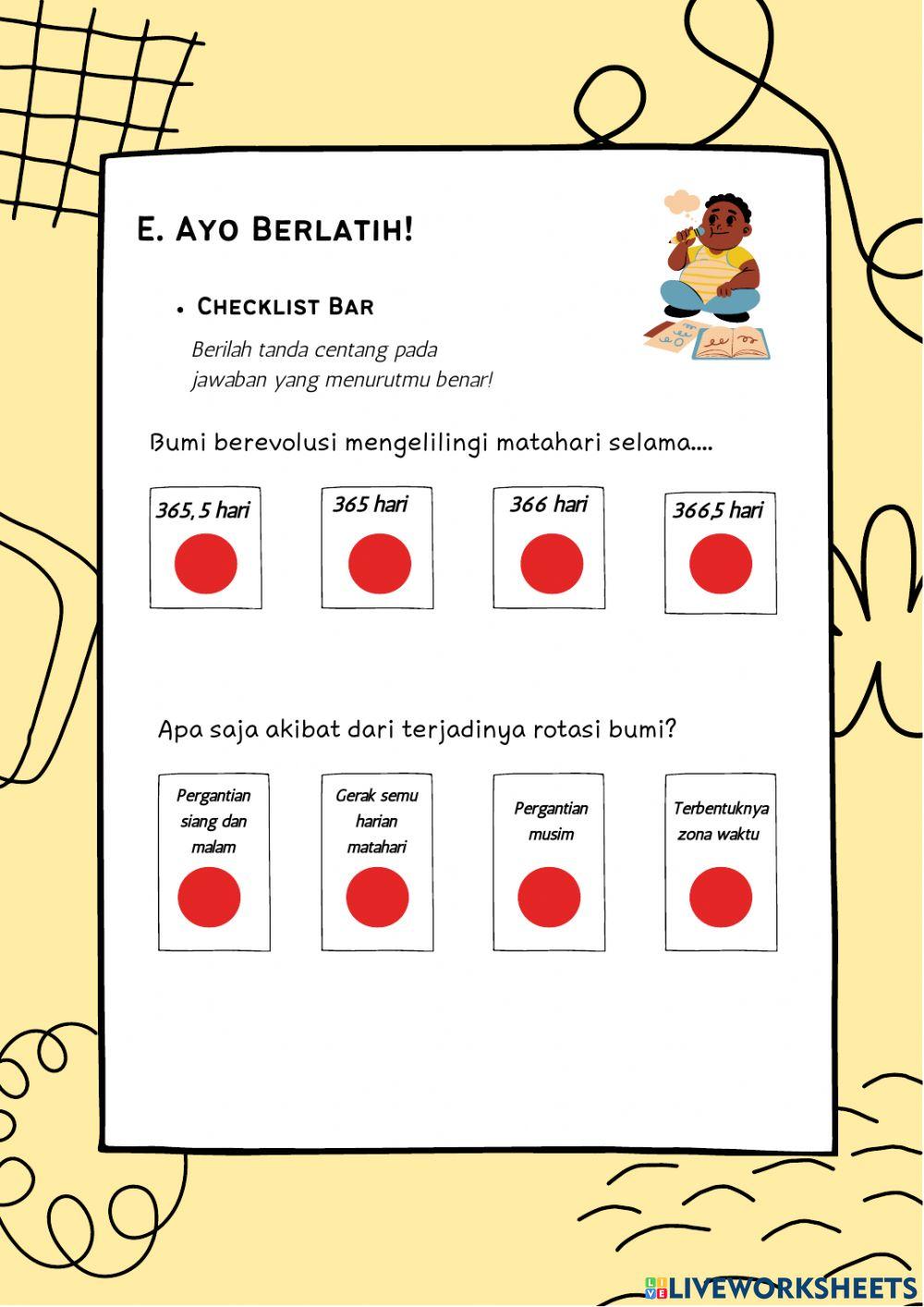 LKPD Rotasi dan Revolusi Bumi