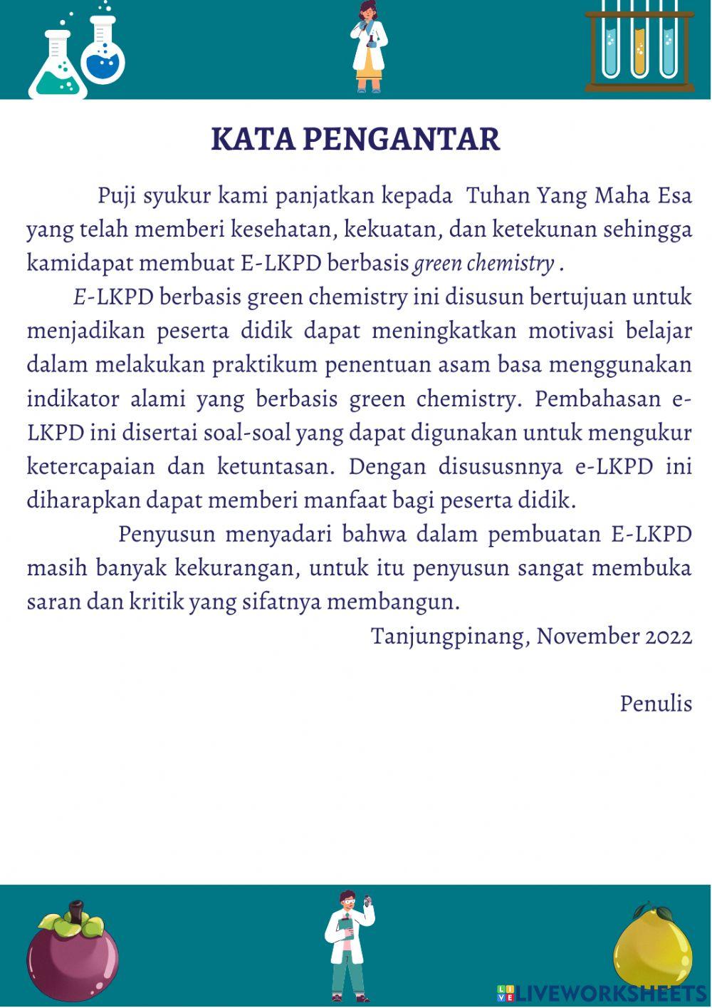 Lembar Kerja Peserta Didik -  Asam Basa