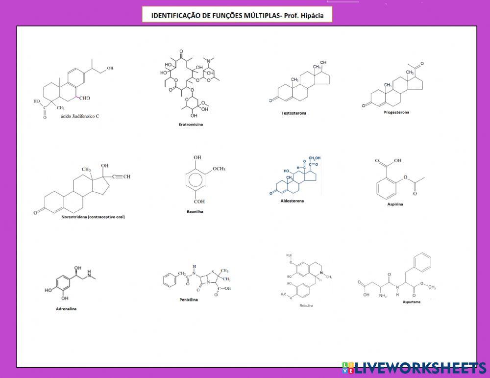 Funções Orgânicas mistas - identificando as funções