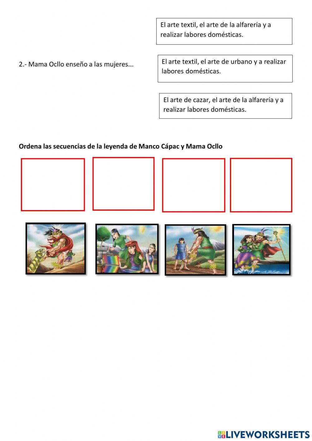 Leyenda de Manco Cápac y Mama Ocllo