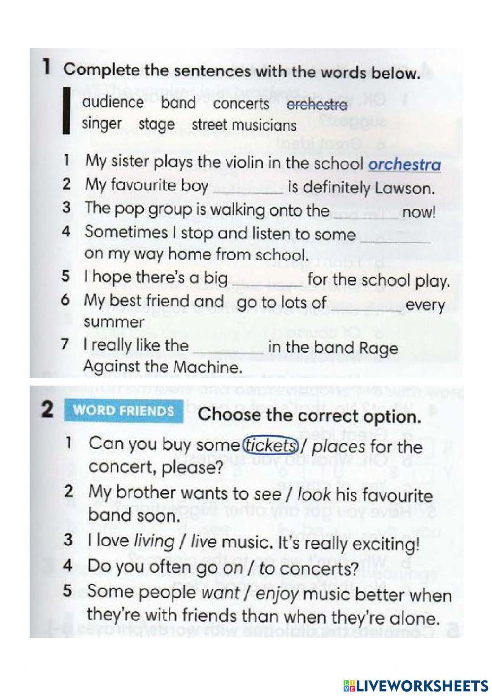 Wider World 1 - Unit 5 - Listening (vocabulary)